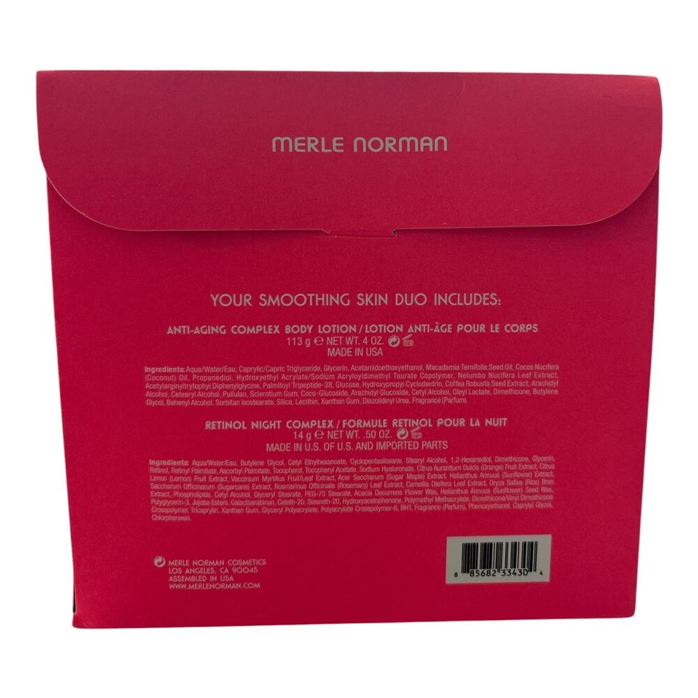 Merle Norman Smoothing Skin Duo Anti-Aging Complex Body Lotion Retinol Night Set - Picture 3 of 8